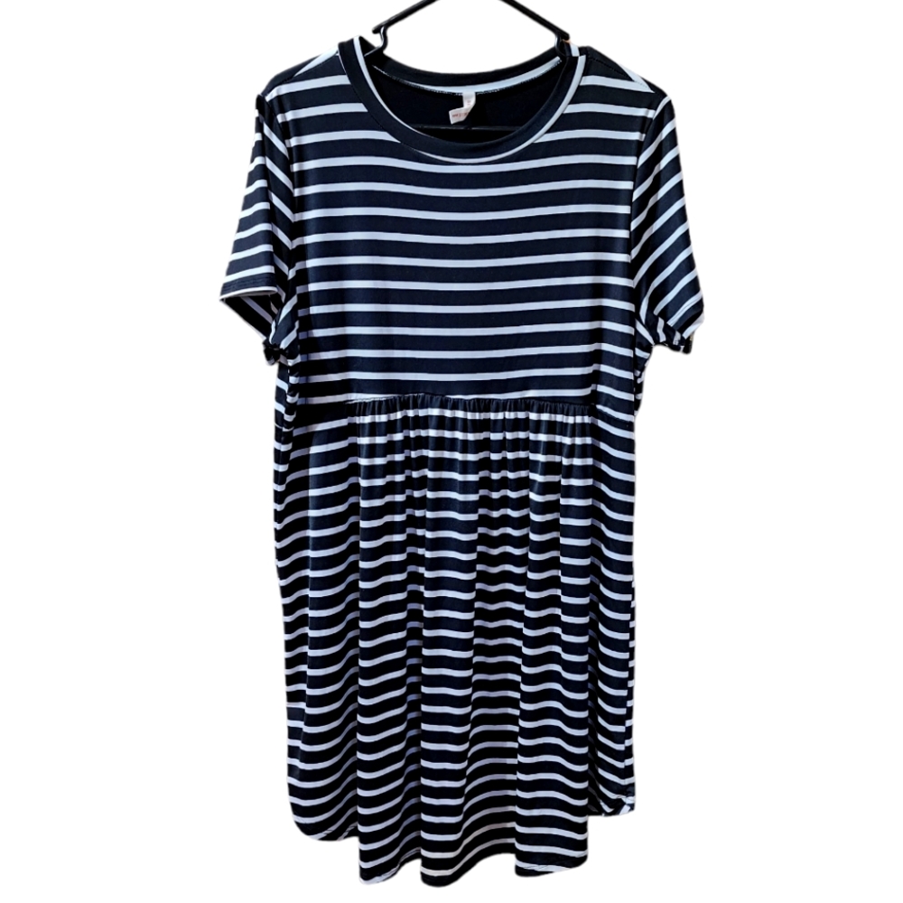 Striped midi dress